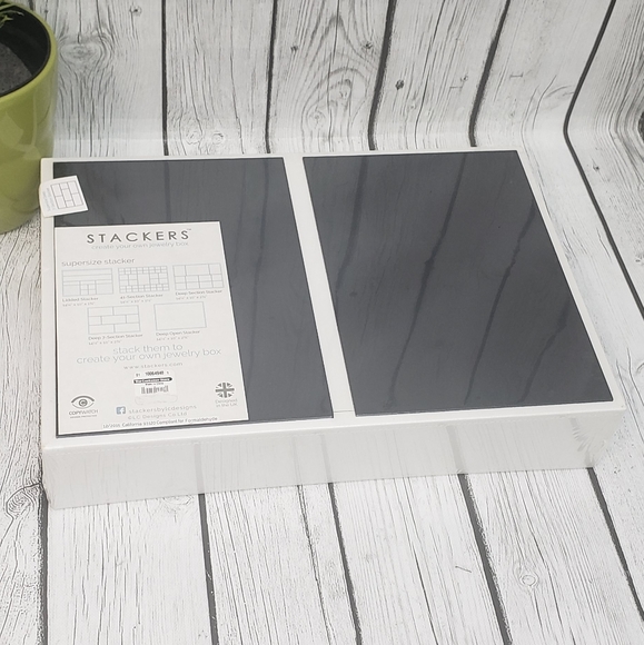 Sealed WHITE New Stacker Supersize Deep 7-Section Jewelry Box - Picture 6 of 7